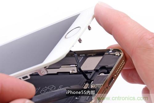 土豪金iPhone 5S拆解：內(nèi)部結(jié)構(gòu)升級，維修難度增加