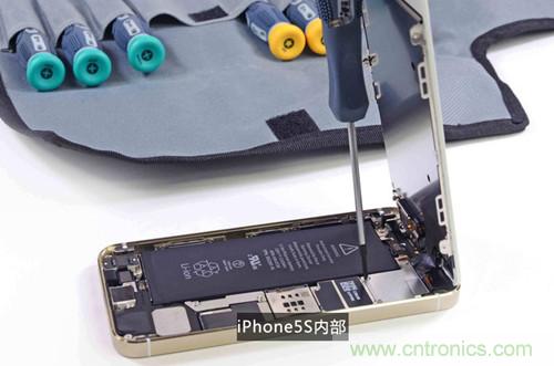 土豪金iPhone 5S拆解：內(nèi)部結(jié)構(gòu)升級，維修難度增加