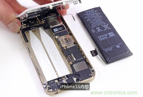 土豪金iPhone 5S拆解：內(nèi)部結(jié)構(gòu)升級，維修難度增加