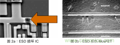 ESD對IC和MosFET的破壞和損傷