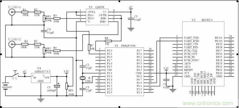 電路解讀：智能藍(lán)牙虛擬示波器整體系統(tǒng)電路設(shè)計