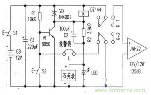 “小偷的天敵”可計(jì)時(shí)、易制作的防盜報(bào)警器設(shè)計(jì)