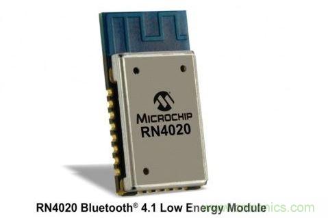 Microchip公司的RN4020模塊集成了包括天線在內(nèi)完整的低功耗藍(lán)牙射頻電路。RN4020采用密封的10mm x17mm x 2mm封裝，內(nèi)置有板載陶瓷天線、2.4GHz的低功耗藍(lán)牙收發(fā)器、帶完整的嵌入式低功耗藍(lán)牙協(xié)議棧的微控制器以及UART和USB接口。