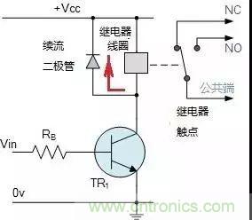 繼電器為何要并聯二極管