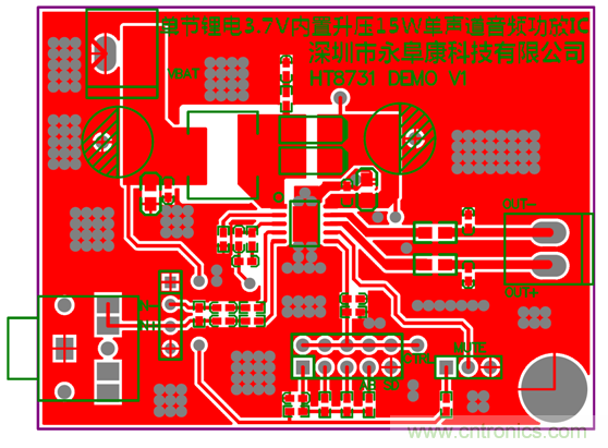 HT8731單節(jié)鋰電3.7V內(nèi)置自適應(yīng)動(dòng)態(tài)升壓15W單聲道F類(lèi)音頻功放IC解決方案