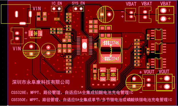 CS5350/CS5328 太陽能板供電鉛酸蓄電池、磷酸鐵鋰電池、鋰電池充電管理IC系列